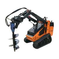 Concrete Mixer Auger Attached Multifunction Mini Skid Steer Loader for Sale