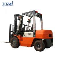 Titan china brand new mini truck forklisfts cheap price 3 ton clamp mast diesel electric forklift with isuzu C240 engine