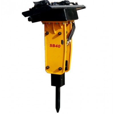 hydraulic breaker hammer used with skid steer loader