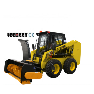 Toloon factory 50hp diesel loader skid steer with hydraulic snow blower